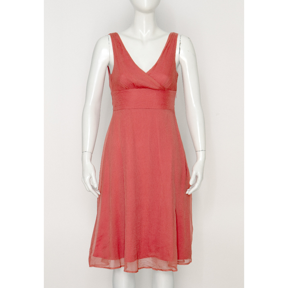 NWT Jcrew Coral Silk Chiffon Dress